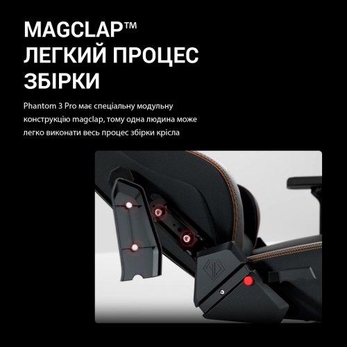 Купить Игровое кресло Anda Seat Phantom 3 Pro L (AD18YC-06-B-F) Black - цена в Харькове, Киеве, Днепре, Одессе
в интернет-магазине Telemart фото