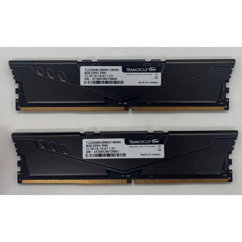 Озп Team DDR4 16GB (2x8GB) 2666Mhz T-Force Vulcan Z Grey (TLZGD416G2666HC18HDC01) (Відновлено продавцем, 652646) купити з перевіркою сумісності: огляд, характеристики, ціна у Києві, Львові, Вінниці, Хмельницькому, Івано-Франківську, Україні | інтернет-магазин TELEMART.UA фото