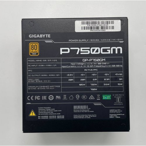 Купить Блок питания Gigabyte P750GM 750W (GP-P750GM) (Восстановлено продавцом, 652676) с проверкой совместимости: обзор, характеристики, цена в Киеве, Днепре, Одессе, Харькове, Украине | интернет-магазин TELEMART.UA фото