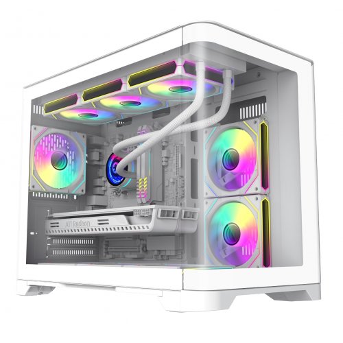 Photo GAMEMAX Hype-M Tempered Glass without PSU White