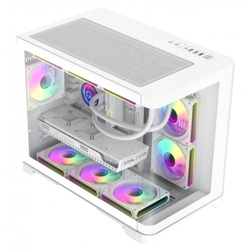 Photo GAMEMAX Hype-M Tempered Glass without PSU White