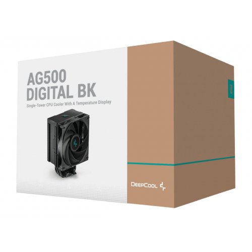 Кулер Deepcool AG500 Digital (R-AG500-BKNDMN-G-2) Black купити з перевіркою сумісності: огляд, характеристики, ціна у Києві, Львові, Вінниці, Хмельницькому, Івано-Франківську, Україні | інтернет-магазин TELEMART.UA фото