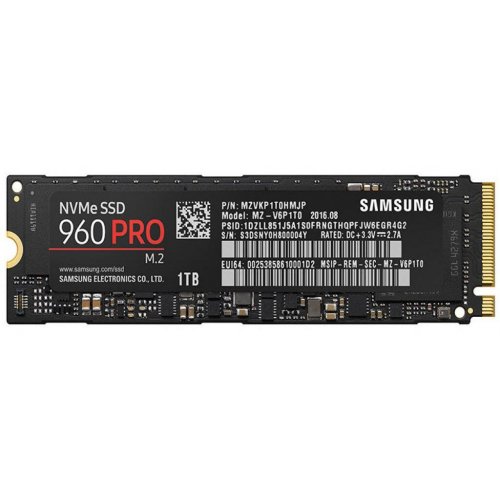 Продать SSD-диск Samsung 960 PRO V-NAND 1TB M.2 (2280 PCI-E) NVMe x4 (MZ-V6P1T0BW) по Trade-In интернет-магазине Телемарт - Киев, Днепр, Украина фото