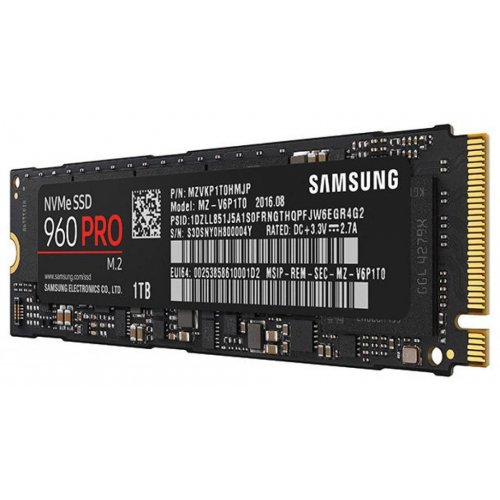 Продати SSD-диск Samsung 960 PRO V-NAND 1TB M.2 (2280 PCI-E) NVMe x4 (MZ-V6P1T0BW) за Trade-In у інтернет-магазині Телемарт - Київ, Дніпро, Україна фото