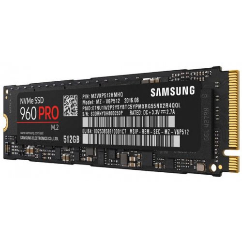Продать SSD-диск Samsung 960 PRO V-NAND 512GB M.2 (2280 PCI-E) NVMe x4 (MZ-V6P512BW) по Trade-In интернет-магазине Телемарт - Киев, Днепр, Украина фото