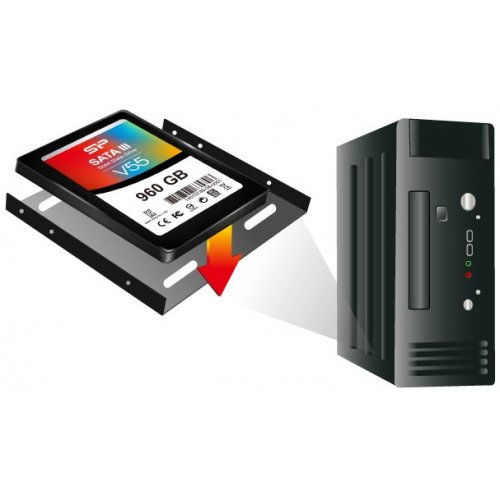 Продати SSD-диск Silicon Power Velox V55 TLC 960GB 2.5'' (SP960GBSS3V55S25) за Trade-In у інтернет-магазині Телемарт - Київ, Дніпро, Україна фото