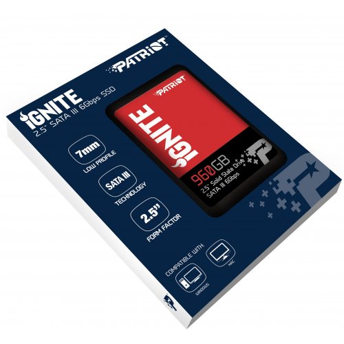 Продати SSD-диск Patriot Ignite MLC 480GB 2.5'' (PI480GS25SSDR) за Trade-In у інтернет-магазині Телемарт - Київ, Дніпро, Україна фото