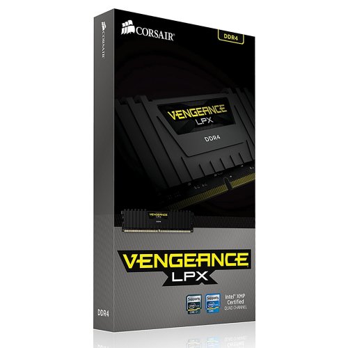 Фото ОЗУ Corsair DDR4 16GB 2400Mhz Vengeance LPX (CMK16GX4M1A2400C16) Black