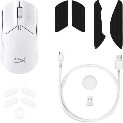 Купити Миша HyperX Pulsefire Haste 2 Mini Wireless (7D389AA) White - ціна в Києві, Львові, Вінниці, Хмельницькому, Франківську, Україні | інтернет-магазин TELEMART.UA фото