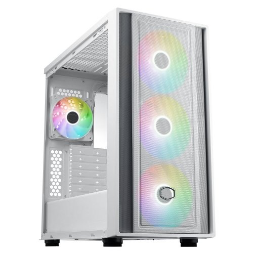 Корпус Cooler Master MasterBox 600 Tempered Glass без БЖ (MB600-WGNN-S00) White купити з перевіркою сумісності: огляд, характеристики, ціна у Києві, Львові, Вінниці, Хмельницькому, Івано-Франківську, Україні | інтернет-магазин TELEMART.UA фото