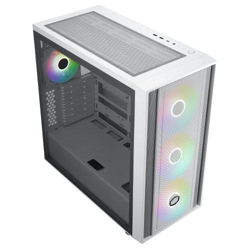 Корпус Cooler Master MasterBox 600 Tempered Glass без БЖ (MB600-WGNN-S00) White купити з перевіркою сумісності: огляд, характеристики, ціна у Києві, Львові, Вінниці, Хмельницькому, Івано-Франківську, Україні | інтернет-магазин TELEMART.UA фото