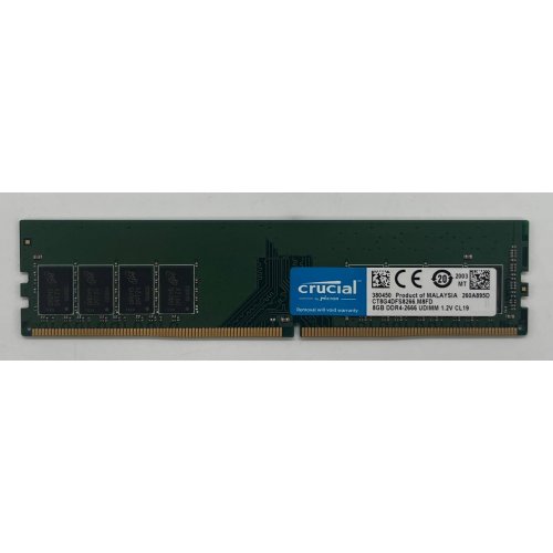 Озп Crucial DDR4 8GB 2666Mhz (CT8G4DFS8266) (Відновлено продавцем, 654003) купити з перевіркою сумісності: огляд, характеристики, ціна у Києві, Львові, Вінниці, Хмельницькому, Івано-Франківську, Україні | інтернет-магазин TELEMART.UA фото