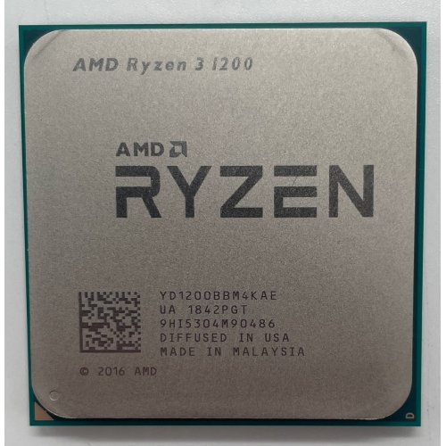 Процесор AMD Ryzen 3 1200 3.1(3.4)GHz sAM4 Tray (YD1200BBM4KAE) (Відновлено продавцем, 654006) купити з перевіркою сумісності: огляд, характеристики, ціна у Києві, Львові, Вінниці, Хмельницькому, Івано-Франківську, Україні | інтернет-магазин TELEMART.UA фото