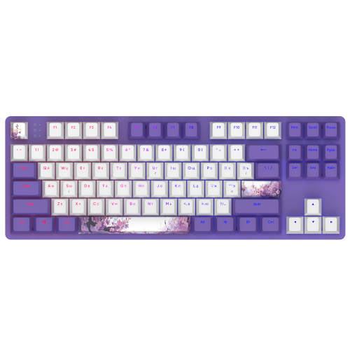 Photo Keyboard Dark Project One 87 Violet Horizons ABS RGB Mech G3MS Sapphire (DPO87_GSH_DPUP_ANSI_UA) Violet/White