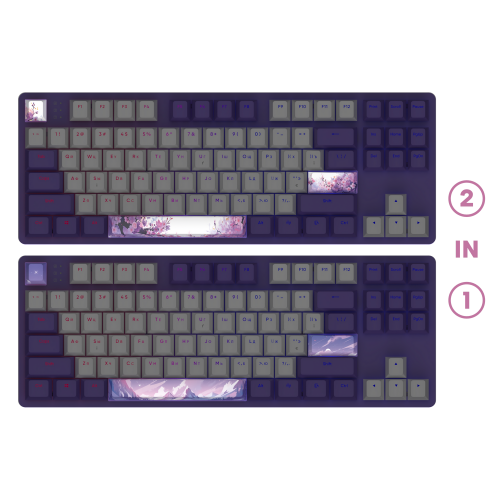 Купити Клавіатура Dark Project One 87 Violet Horizons ABS RGB Mech G3MS Sapphire (DPO87_GSH_DPUP_ANSI_UA) Violet/White - ціна в Києві, Львові, Вінниці, Хмельницькому, Франківську, Україні | інтернет-магазин TELEMART.UA фото