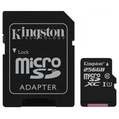 Купить Карта памяти Kingston microSDXC 256GB Class 10 UHS-I (с адаптером) (SDC10G2/256GB) - цена в Харькове, Киеве, Днепре, Одессе
в интернет-магазине Telemart фото