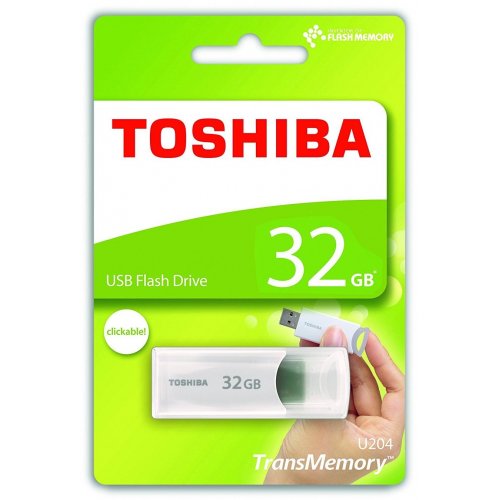 Накопичувач Toshiba U204 32Gb USB 2.0 White (THN-U204W0320M4) купити в Україні | Telemart фото