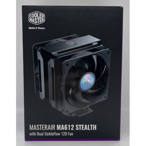 Кулер Cooler Master MasterAir MA612 Stealth (MAP-T6PS-218PK-R1) (Відновлено продавцем, 655183) купити з перевіркою сумісності: огляд, характеристики, ціна у Києві, Львові, Вінниці, Хмельницькому, Івано-Франківську, Україні | інтернет-магазин TELEMART.UA фото