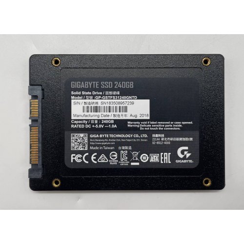 Продати Ssd-диск Gigabyte V-NAND TLC 240GB 2.5" (GP-GSTFS31240GNTD) (Відновлено продавцем, 655544) за Trade-In у інтернет-магазині Телемарт - Київ, Дніпро, Україна фото