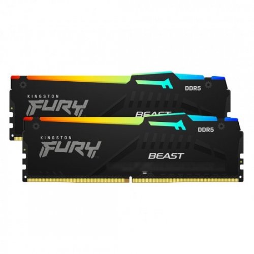 Озп Kingston DDR5 32GB (2x16GB) 6000Mhz FURY Beast RGB (KF560C36BBEAK2-32) (Відновлено продавцем, 655759) купити з перевіркою сумісності: огляд, характеристики, ціна у Києві, Львові, Вінниці, Хмельницькому, Івано-Франківську, Україні | інтернет-магазин TELEMART.UA фото