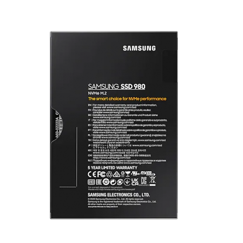 Уцінка ssd-диск Samsung 980 V-NAND MLC 500GB M.2 (2280 PCI-E) NVMe 1.4 (MZ-V8V500BW) (вскрита упаковка, 655801) купити з перевіркою сумісності: огляд, характеристики, ціна у Києві, Львові, Вінниці, Хмельницькому, Івано-Франківську, Україні | інтернет-магазин TELEMART.UA фото