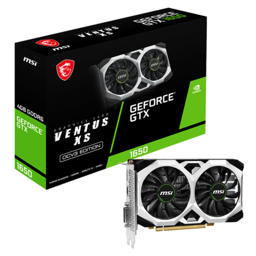 Уцінка відеокарта MSI GeForce GTX 1650 D6 VENTUS XS OCV3 4096MB (GTX 1650 D6 VENTUS XS OCV3) (Сліди використання, 656232) купити з перевіркою сумісності: огляд, характеристики, ціна у Києві, Львові, Вінниці, Хмельницькому, Івано-Франківську, Україні | інтернет-магазин TELEMART.UA фото