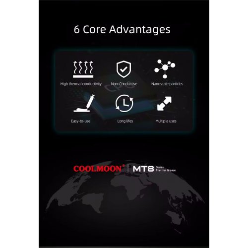 Купити Термопаста Coolmoon MT8 1g Bulk - ціна в Києві, Львові, Вінниці, Хмельницькому, Франківську, Україні | інтернет-магазин TELEMART.UA фото