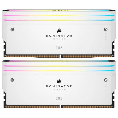 Купить Озу Corsair DDR5 32GB (2x16GB) 6000Mhz Dominator Titanium RGB White (CMP32GX5M2B6000C30W) (Восстановлено продавцом, 656310) с проверкой совместимости: обзор, характеристики, цена в Киеве, Днепре, Одессе, Харькове, Украине | интернет-магазин TELEMART.UA фото