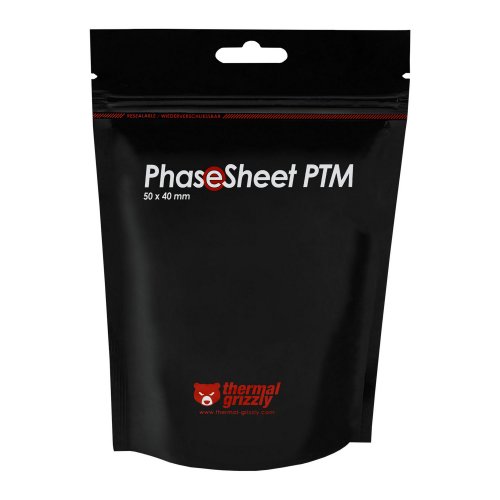 Купити Термопрокладка Thermal Grizzly PhaseSheet PTM 50x40x0.2mm (TG-PS-50-40) - ціна в Києві, Львові, Вінниці, Хмельницькому, Франківську, Україні | інтернет-магазин TELEMART.UA фото