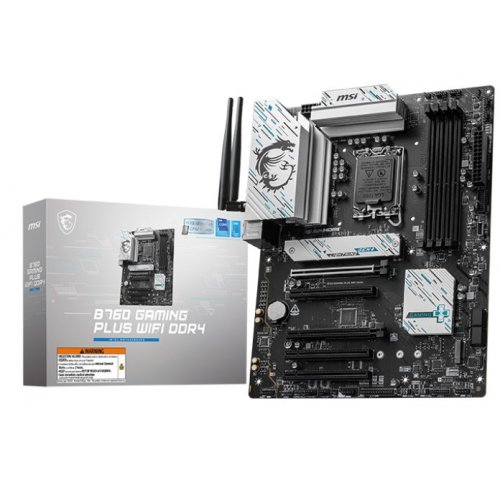 Материнская плата MSI B760 GAMING PLUS WIFI DDR4 (s1700, Intel B760) купить в Украине: Киев, Днепр, Харьков, Одесса  | Проверка совместимости, низкая цена, отзывы, характеристики от TELEMART фото