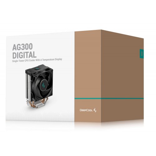 Купить Кулер Deepcool AG300 DIGITAL (R-AG300-BKNDMN-G-1) Black/Silver с проверкой совместимости: обзор, характеристики, цена в Киеве, Днепре, Одессе, Харькове, Украине | интернет-магазин TELEMART.UA фото