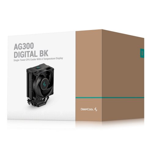 Кулер Deepcool AG300 DIGITAL (R-AG300-BKNDMN-G-2) Black купити з перевіркою сумісності: огляд, характеристики, ціна у Києві, Львові, Вінниці, Хмельницькому, Івано-Франківську, Україні | інтернет-магазин TELEMART.UA фото