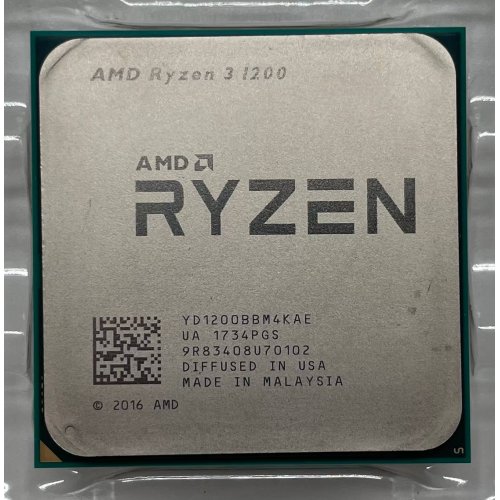 Купить Процессор AMD Ryzen 3 1200 3.1(3.4)GHz sAM4 Tray (YD1200BBM4KAE) (Восстановлено продавцом, 657520) с проверкой совместимости: обзор, характеристики, цена в Киеве, Днепре, Одессе, Харькове, Украине | интернет-магазин TELEMART.UA фото