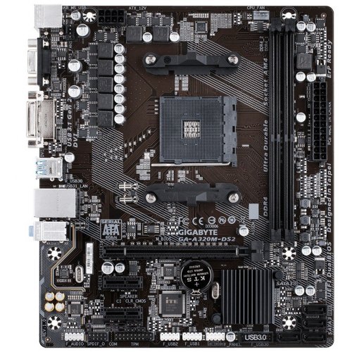 Продати Материнська плата Gigabyte GA-A320M-DS2 (sAM4, AMD A320) за Trade-In у інтернет-магазині Телемарт - Київ, Дніпро, Україна фото