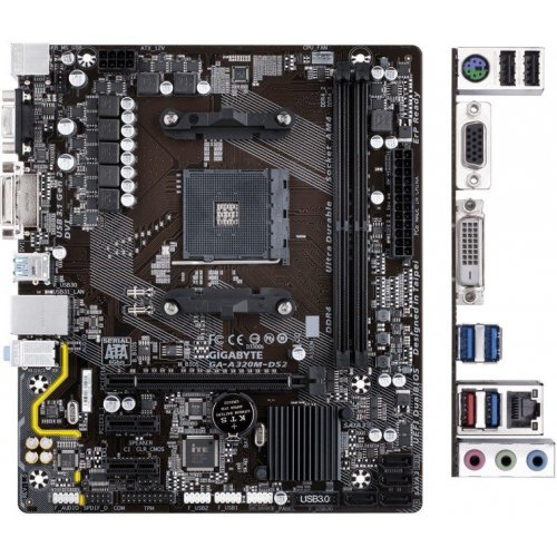 Продати Материнська плата Gigabyte GA-A320M-DS2 (sAM4, AMD A320) за Trade-In у інтернет-магазині Телемарт - Київ, Дніпро, Україна фото