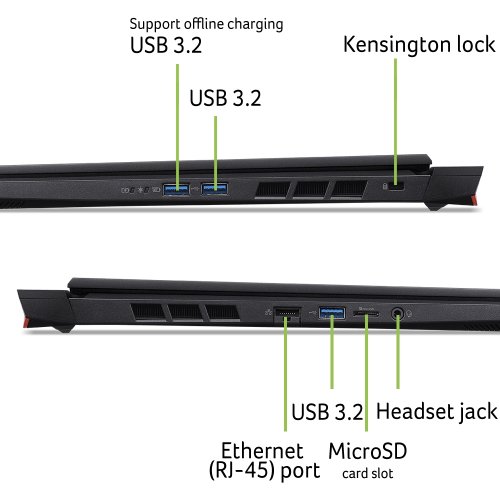 Купить Ноутбук Acer Nitro 16 AN16-73 (NH.QSPEU.001) Obsidian Black - цена в Харькове, Киеве, Днепре, Одессе
в интернет-магазине Telemart фото