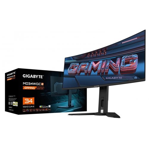 Купить Монитор Gigabyte 34" MO34WQC2 Black - цена в Харькове, Киеве, Днепре, Одессе
в интернет-магазине Telemart фото