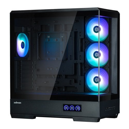 Корпус Zalman P50 DS Tempered Glass без БЖ Black купити з перевіркою сумісності: огляд, характеристики, ціна у Києві, Львові, Вінниці, Хмельницькому, Івано-Франківську, Україні | інтернет-магазин TELEMART.UA фото