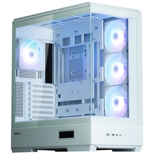 Корпус Zalman P50 DS Tempered Glass без БЖ White купити з перевіркою сумісності: огляд, характеристики, ціна у Києві, Львові, Вінниці, Хмельницькому, Івано-Франківську, Україні | інтернет-магазин TELEMART.UA фото