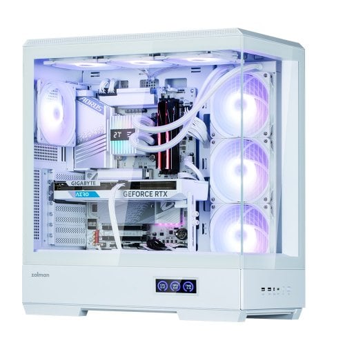 Фото Корпус Zalman P50 DS Tempered Glass без БЖ White