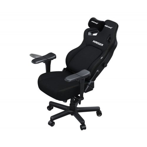 Ігрове крісло Anda Seat Kaiser 4 XL Fabric (AD12YDDC-XLL-20-B-CF) Black купити в Україні: Київ, Львів, Хмельницький, Тернопіль, Івано-Франківськ | Низька ціна, відгуки, характеристики від TELEMART фото