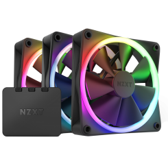 Уцінка набір кулерів для корпусу NZXT F120 RGB Triple Pack (RF-R12TF-B1) Black (вскрита упаковка, 658470)