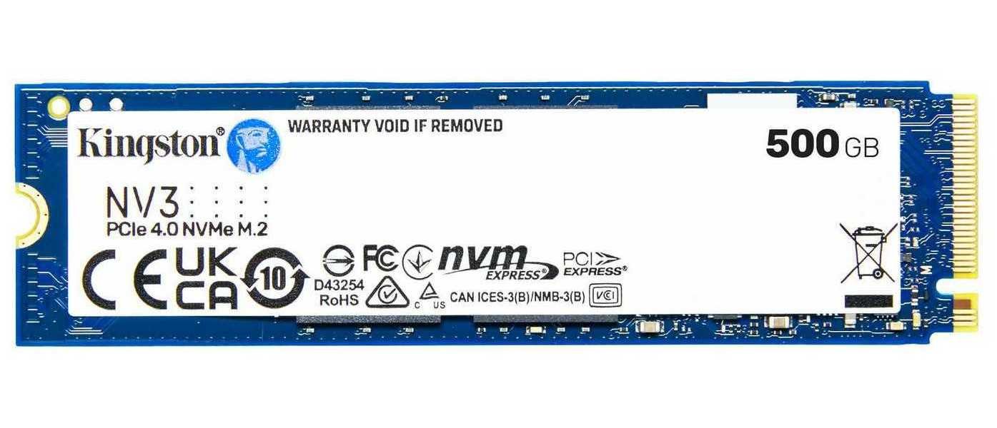 SSD-диск Kingston NV3 3D NAND 500GB M.2 (2280 PCI-E) NVMe x4