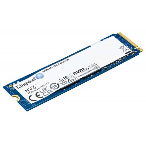 Купить SSD-диск Kingston NV3 3D NAND 4TB M.2 (2280 PCI-E) NVMe x4 (SNV3S/4000G) с проверкой совместимости: обзор, характеристики, цена в Киеве, Днепре, Одессе, Харькове, Украине | интернет-магазин TELEMART.UA фото