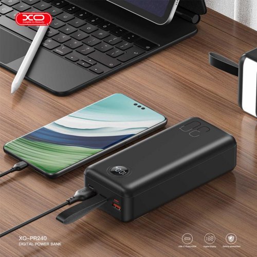 Купить Powerbank XO PR240 30000mAh 22.5W Black - цена в Харькове, Киеве, Днепре, Одессе
в интернет-магазине Telemart фото