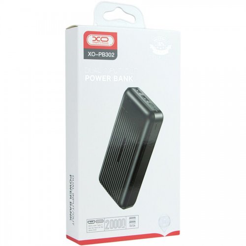 Купити Powerbank XO PB302 20000mAh 10W Black - ціна в Києві, Львові, Вінниці, Хмельницькому, Франківську, Україні | інтернет-магазин TELEMART.UA фото