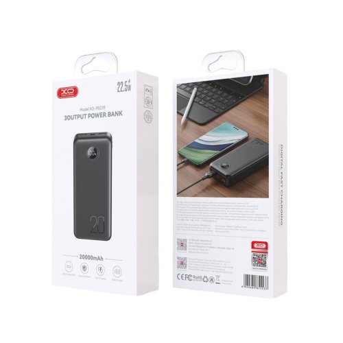 Купить Powerbank XO PR239 20000mAh 22.5W Black - цена в Харькове, Киеве, Днепре, Одессе
в интернет-магазине Telemart фото