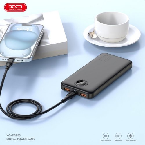 Купити Powerbank XO PR238 10000mAh 22.5W Black - ціна в Києві, Львові, Вінниці, Хмельницькому, Франківську, Україні | інтернет-магазин TELEMART.UA фото