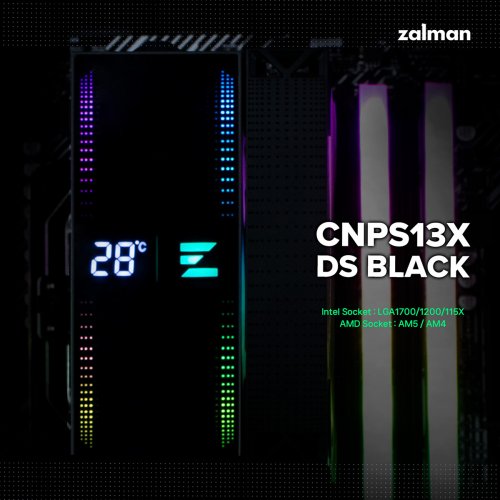 Кулер Zalman CNPS13X DS Black купити з перевіркою сумісності: огляд, характеристики, ціна у Києві, Львові, Вінниці, Хмельницькому, Івано-Франківську, Україні | інтернет-магазин TELEMART.UA фото