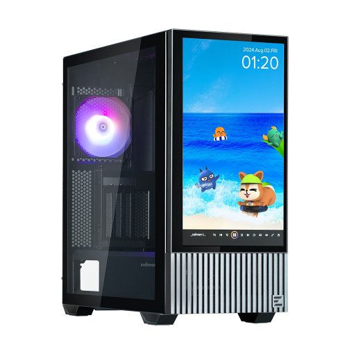 Корпус Zalman Z10 DS Tempered Glass без БЖ Black купити з перевіркою сумісності: огляд, характеристики, ціна у Києві, Львові, Вінниці, Хмельницькому, Івано-Франківську, Україні | інтернет-магазин TELEMART.UA фото